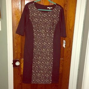 Black/cream lace dress